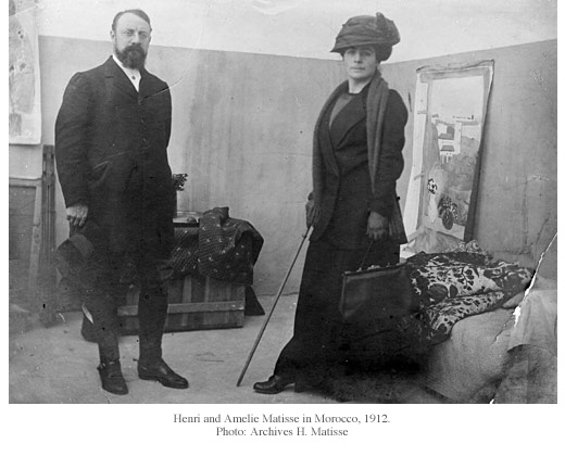 In 1912, Matisse travels to Morocco with his wife.